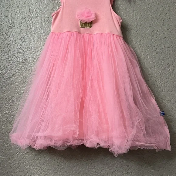 Kickee Pants Kids pink dress with tulle skirt and cupcake embroidery size 3T - Picture 3 of 8